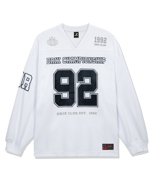 DRIX(ドリックス)の「ラグビーオーバーサイズジャージロングスリーブ_ホワイト(Tシャツ/カットソー・メンズ・その他・MEDIUM/LARGE/X-LARGE/XX-LARGE)」の3枚目の写真