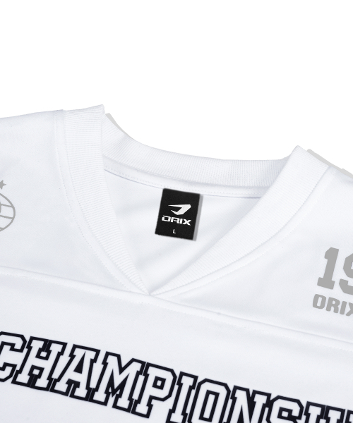 DRIX(ドリックス)の「ラグビーオーバーサイズジャージロングスリーブ_ホワイト(Tシャツ/カットソー・メンズ・その他・MEDIUM/LARGE/X-LARGE/XX-LARGE)」の6枚目の写真