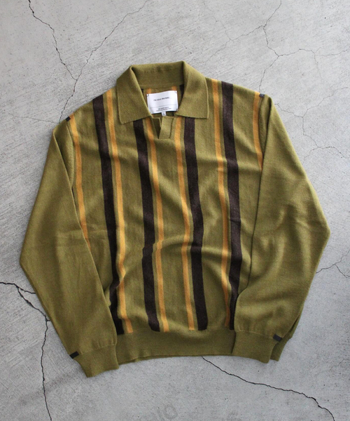 THE INOUE BROTHERS(ザイノウエブラザーズ)の「THE INOUE BROTHERS / ザ イノウエブラザーズ Collar Neck Sweater(ニット/セーター・メンズ・ベージュ系その他/カーキ・MEDIUM/LARGE)」の15枚目の写真