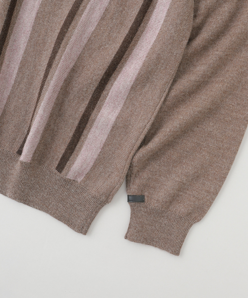 THE INOUE BROTHERS(ザイノウエブラザーズ)の「THE INOUE BROTHERS / ザ イノウエブラザーズ Collar Neck Sweater(ニット/セーター・メンズ・ベージュ系その他/カーキ・MEDIUM/LARGE)」の5枚目の写真