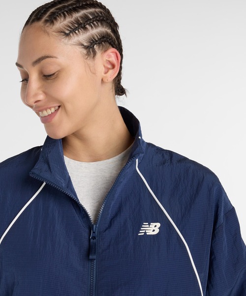ニューバランス ジャケット　ブルゾン　ネイビー XLサイズ　フルジップ New Balance（ニューバランス） ナイロンジャケット NB Grey
