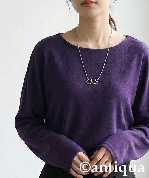 antiqua(アンティカ)の「シュッと美 起毛 リブ トップス(Tシャツ/カットソー・レディース・ブルー/ブラック系その他/グレー系その他/ブラック/アイボリー/レッド系その他/レッド/パープル系その他/ベージュ系その他/ホワイト系その他/パープル/ブルー系その他/ベージュ/ダークグレー・ONESIZE)」の12枚目の写真