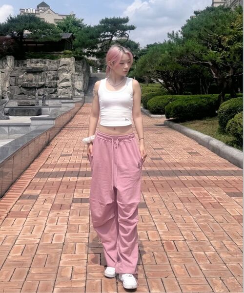 DXOH(ディソエイチ)の「サイドロゴ レディース ノースリーブ ホワイト(Tシャツ/カットソー・レディース・その他・FREE)」の2枚目の写真