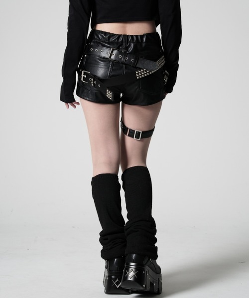 REFLEM(レフレム)の「『REFLEM/レフレム』ダブルベルトデニムショーツ(その他パンツ・レディース・グレー/ブラック・M/S)」の13枚目の写真