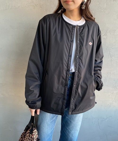 DANTON（ダントン）の「[DANTON/ダントン] ナイロンタフタ インサレーションノーカラージャケット（ノーカラージャケット・レディース・ブラック/グレイッシュベージュ・M/L/XL）」の16枚目の写真