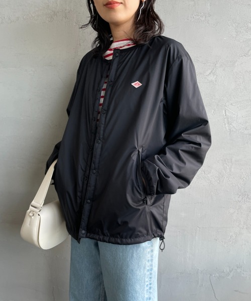 DANTON（ダントン）の「[DANTON/ダントン] ナイロンタフタ インサレーションノーカラージャケット（ノーカラージャケット・レディース・ブラック/グレイッシュベージュ・M/L/XL）」の9枚目の写真