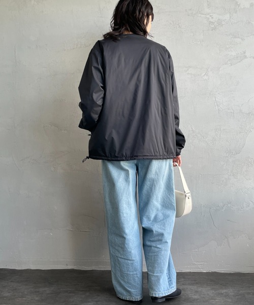 DANTON（ダントン）の「[DANTON/ダントン] ナイロンタフタ インサレーションノーカラージャケット（ノーカラージャケット・レディース・ブラック/グレイッシュベージュ・M/L/XL）」の14枚目の写真