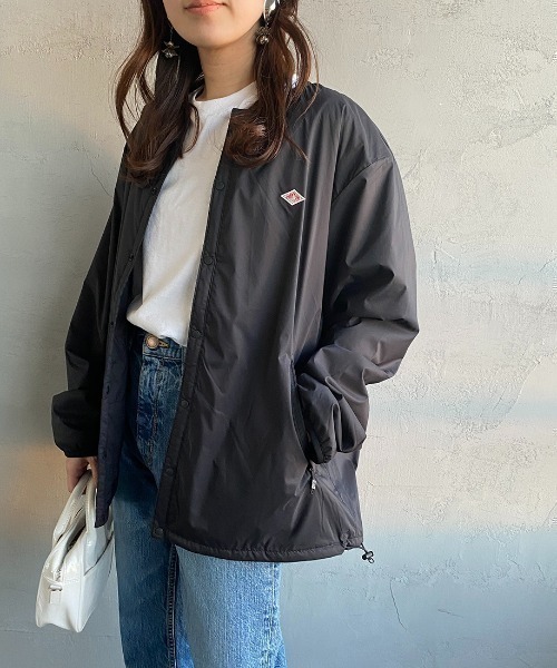 DANTON（ダントン）の「[DANTON/ダントン] ナイロンタフタ インサレーションノーカラージャケット（ノーカラージャケット・レディース・ブラック/グレイッシュベージュ・M/L/XL）」の21枚目の写真