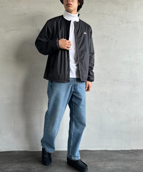 DANTON（ダントン）の「[DANTON/ダントン] ナイロンタフタ インサレーションノーカラージャケット（ノーカラージャケット・レディース・ブラック/グレイッシュベージュ・M/L/XL）」の6枚目の写真