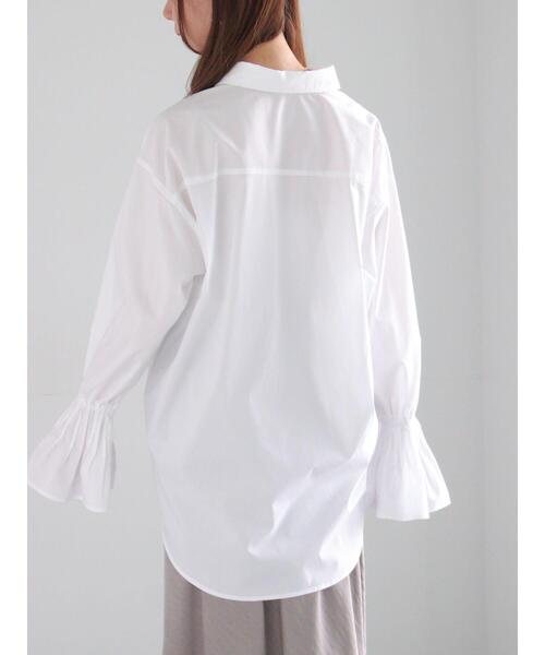 Te chichi(テチチ)の「【宮本茉由着用】ピンタックフレアカフスシャツ(シャツ/ブラウス・レディース・オフホワイト/サックスブルー・F)」の16枚目の写真