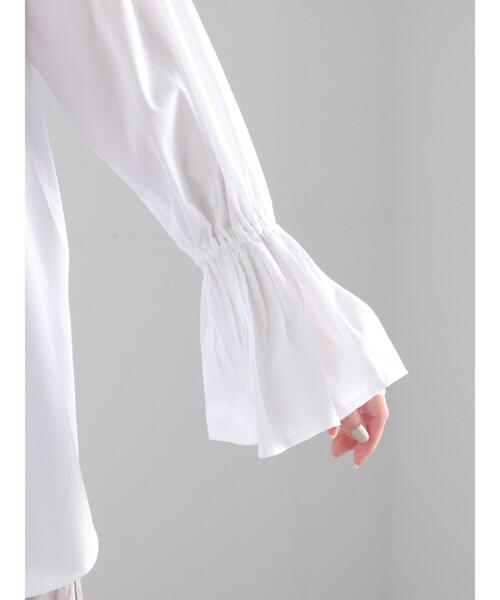 Te chichi(テチチ)の「【宮本茉由着用】ピンタックフレアカフスシャツ(シャツ/ブラウス・レディース・オフホワイト/サックスブルー・F)」の18枚目の写真