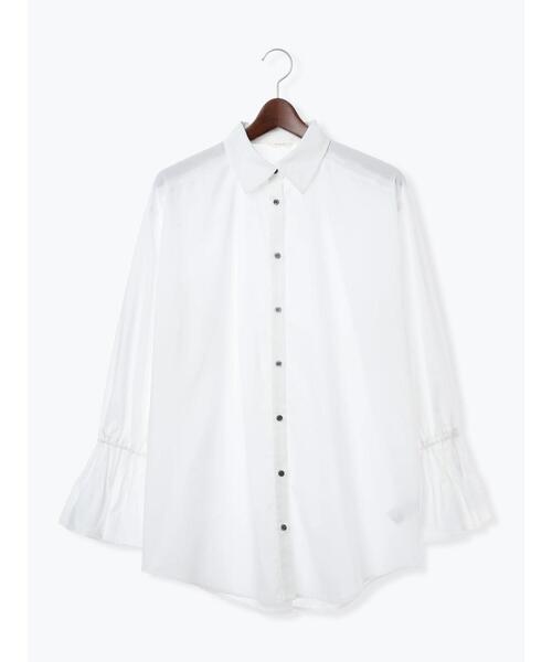 Te chichi(テチチ)の「【宮本茉由着用】ピンタックフレアカフスシャツ(シャツ/ブラウス・レディース・オフホワイト/サックスブルー・F)」の19枚目の写真