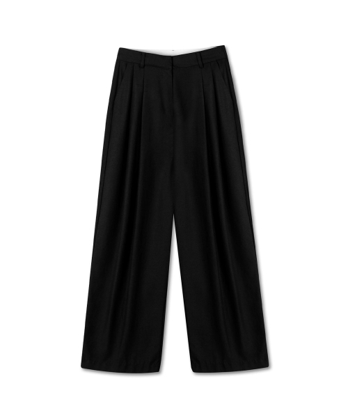 MICHIKO LONDON(ミチコ ロンドン)の「ボリュームタックワイドスラックスマットブラック(スラックス・レディース・その他・SMALL/MEDIUM/LARGE)」の2枚目の写真