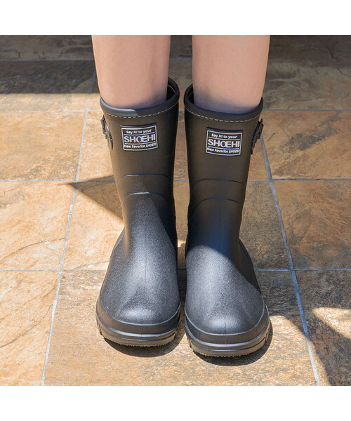 SHOEHI(シューハイ)の「ロザリベルトミドルレインブーツ(2Colors)_R0011(レインシューズ・レディース・ブラック/イエロー・23cm/23.5cm/24cm/24.5cm/25cm/25.5cm)」の1枚目の写真