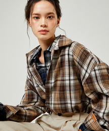 ease（イーズ）の「90S CHECK SHIRTS [OVERSIZE FIT]_BEIGE（シャツ/ブラウス）」