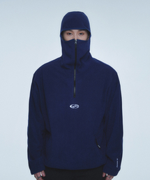 HYUNFIT（ヒョンフィット）の「BALACLAVA HALF ZIP-UP HOODED-[NAVY]（パーカー）」
