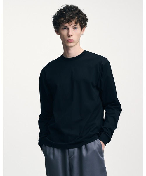 SOPHNET.（ソフネット）の「LUSTER COTTON ESSENTIAL L/S TEE（Tシャツ/カットソー・メンズ・ブラウン/ホワイト/ブラック・1/2/3/4/5）」の5枚目の写真