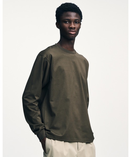 SOPHNET.（ソフネット）の「LUSTER COTTON ESSENTIAL L/S TEE（Tシャツ/カットソー・メンズ・ブラウン/ホワイト/ブラック・1/2/3/4/5）」の4枚目の写真