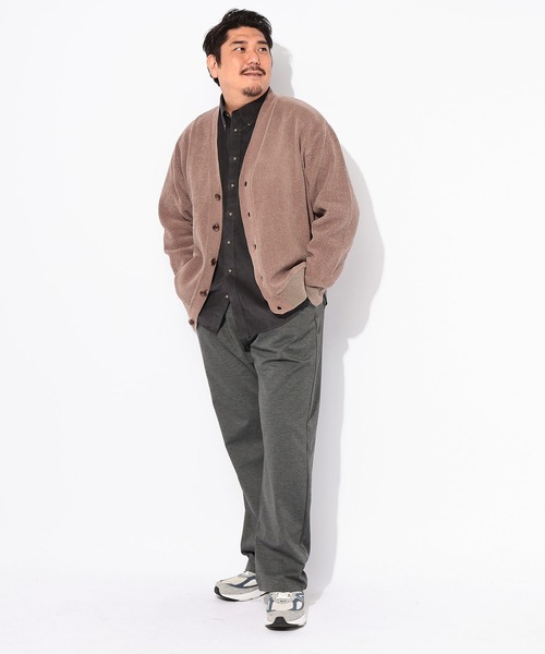 B&T CLUB(ビーティークラブ)の「B&T CLUB (ビーアンドティークラブ) Wフェイス モール カーディガン(カーディガン/ボレロ・メンズ・ブラック/グリーン/ブラウン・4L/3L/5L)」の12枚目の写真