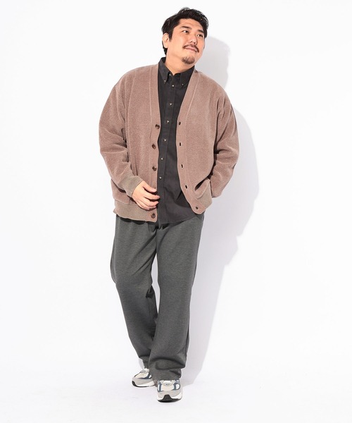 B&T CLUB(ビーティークラブ)の「B&T CLUB (ビーアンドティークラブ) Wフェイス モール カーディガン(カーディガン/ボレロ・メンズ・ブラック/グリーン/ブラウン・4L/3L/5L)」の13枚目の写真