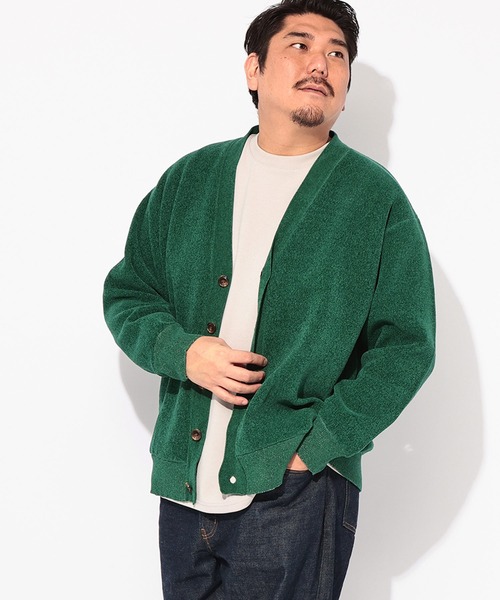 B&T CLUB(ビーティークラブ)の「B&T CLUB (ビーアンドティークラブ) Wフェイス モール カーディガン(カーディガン/ボレロ・メンズ・ブラック/グリーン/ブラウン・4L/3L/5L)」の20枚目の写真