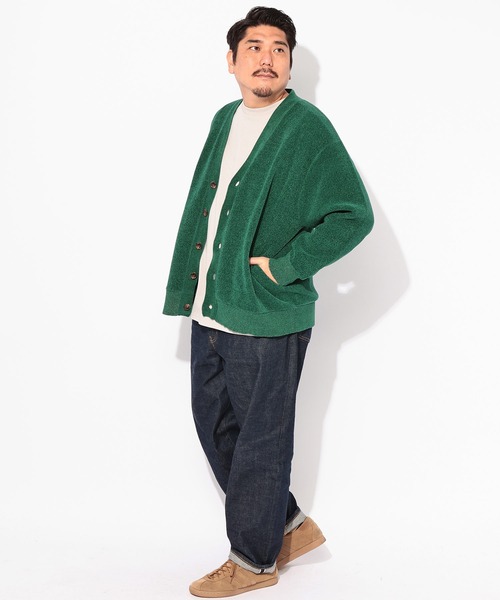B&T CLUB(ビーティークラブ)の「B&T CLUB (ビーアンドティークラブ) Wフェイス モール カーディガン(カーディガン/ボレロ・メンズ・ブラック/グリーン/ブラウン・4L/3L/5L)」の21枚目の写真