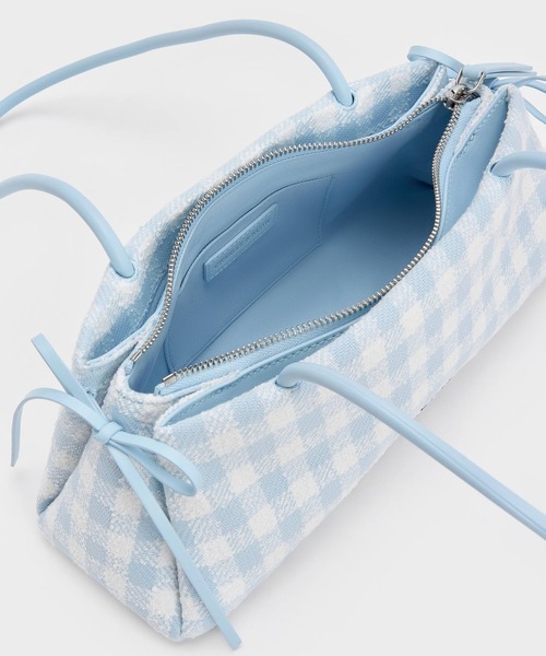 Hazel ヘーゼル ギンガムボウショルダーバッグ（トートバッグ