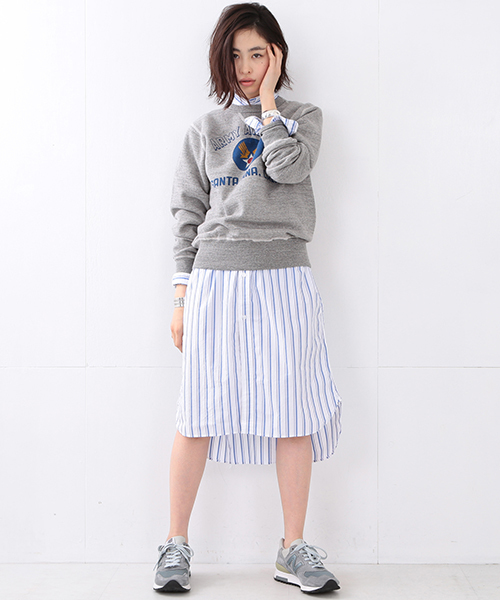 BEAMS BOY（ビームスボーイ）の「BEAMS BOY / タイプライター レギュラー ワンピース（シャツワンピース・レディース・ホワイト/ブルー/ネイビー・ONE SIZE）」の16枚目の写真