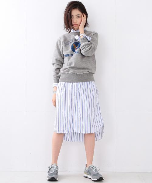 BEAMS BOY（ビームスボーイ）の「BEAMS BOY / タイプライター レギュラー ワンピース（シャツワンピース・レディース・ホワイト/ブルー/ネイビー・ONE SIZE）」の21枚目の写真