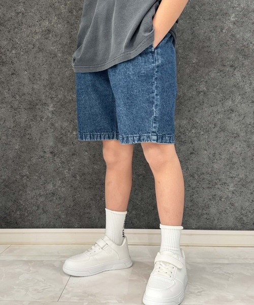 SHISKY(シスキー)の「ケミカルウォッシュ デニム ハーフパンツ(デニムパンツ・キッズ・ブルー/ブラック・110/120/130/140/150/160)」の8枚目の写真