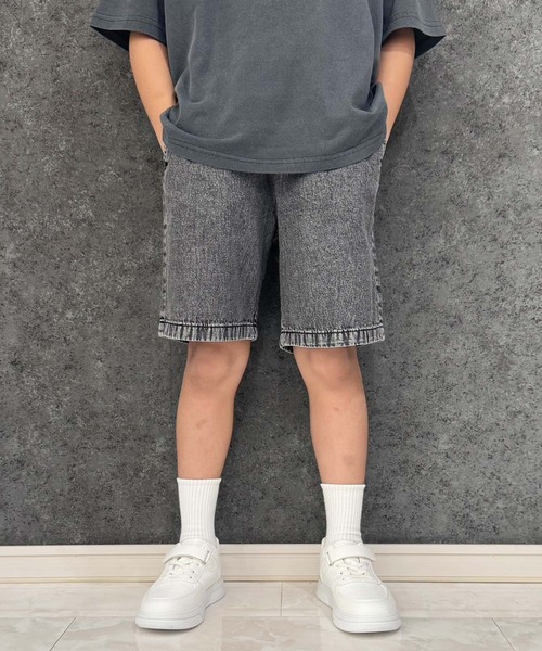 SHISKY(シスキー)の「ケミカルウォッシュ デニム ハーフパンツ(デニムパンツ・キッズ・ブルー/ブラック・110/120/130/140/150/160)」の12枚目の写真