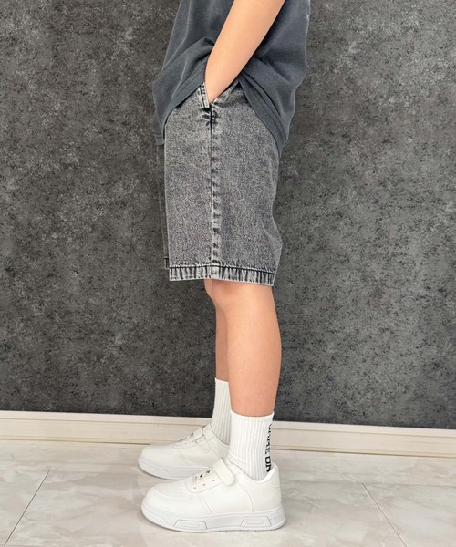 SHISKY(シスキー)の「ケミカルウォッシュ デニム ハーフパンツ(デニムパンツ・キッズ・ブルー/ブラック・110/120/130/140/150/160)」の14枚目の写真