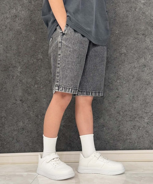 SHISKY(シスキー)の「ケミカルウォッシュ デニム ハーフパンツ(デニムパンツ・キッズ・ブルー/ブラック・110/120/130/140/150/160)」の17枚目の写真