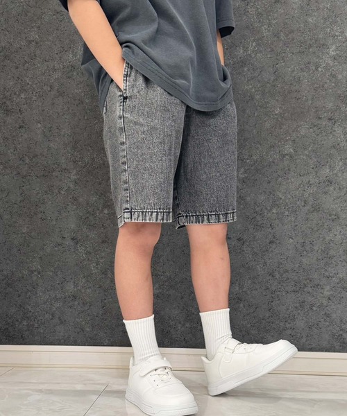 SHISKY(シスキー)の「ケミカルウォッシュ デニム ハーフパンツ(デニムパンツ・キッズ・ブルー/ブラック・110/120/130/140/150/160)」の18枚目の写真
