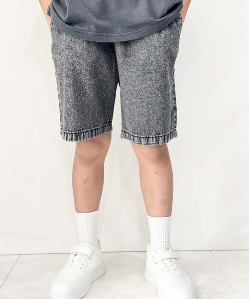 SHISKY(シスキー)の「ケミカルウォッシュ デニム ハーフパンツ(デニムパンツ・キッズ・ブルー/ブラック・110/120/130/140/150/160)」の19枚目の写真