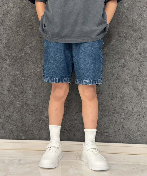 SHISKY(シスキー)の「ケミカルウォッシュ デニム ハーフパンツ(デニムパンツ・キッズ・ブルー/ブラック・110/120/130/140/150/160)」の21枚目の写真
