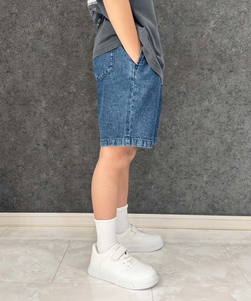 SHISKY(シスキー)の「ケミカルウォッシュ デニム ハーフパンツ(デニムパンツ・キッズ・ブルー/ブラック・110/120/130/140/150/160)」の22枚目の写真