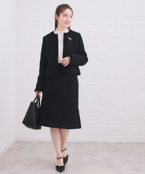 index(インデックス)の「フリルハイネックレーストップス【洗濯機OK】(シャツ/ブラウス・レディース・オフホワイト/ブラック/ベージュ系その他7・42/40/38/36)」の5枚目の写真