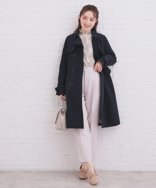 index(インデックス)の「フリルハイネックレーストップス【洗濯機OK】(シャツ/ブラウス・レディース・オフホワイト/ブラック/ベージュ系その他7・42/40/38/36)」の13枚目の写真