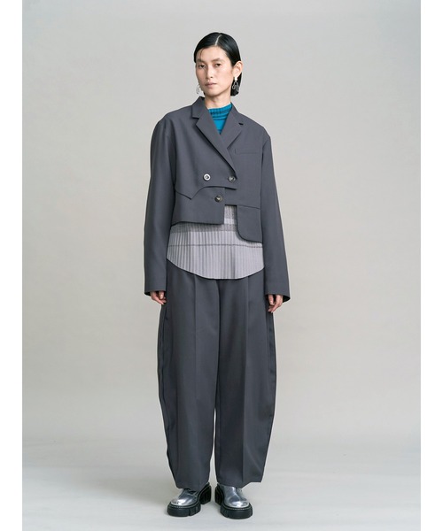 UN3D.(アンスリード)の「SIDE PLEATS PANTS / サイドプリーツパンツ(その他パンツ・レディース・ブラック/グレー・36/38)」の8枚目の写真