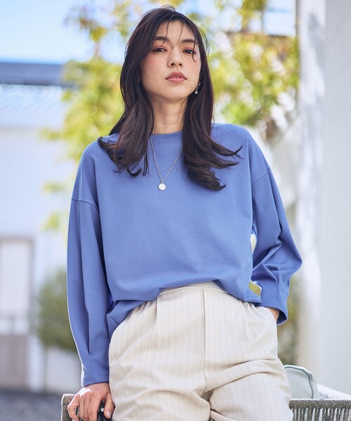 ANY(エニィ)の「タックスリーブプルオーバー(Tシャツ/カットソー・レディース・ホワイト系/ピンク系/ブラック系/ダルブルー系/ライトグレー系・X-LARGE)」の10枚目の写真