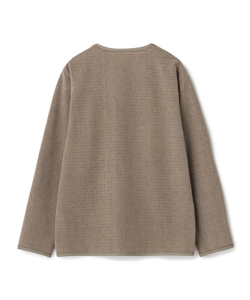 MEN'S BIGI（メンズビギ）の「シアーメッシュスエード ジップカーディガン＜通気性＞＜ストレッチ＞（カーディガン/ボレロ・メンズ・ベージュ/ブラック・03/02）」の9枚目の写真