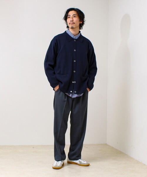 GLOSTER（グロスター）の「【品よく羽織れる】COACH KNITカーデ（カーディガン/ボレロ・メンズ・ベージュ/ブラック/ダークネイビー・S/M/L）」の6枚目の写真