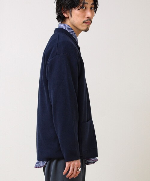 GLOSTER（グロスター）の「【品よく羽織れる】COACH KNITカーデ（カーディガン/ボレロ・メンズ・ベージュ/ブラック/ダークネイビー・S/M/L）」の9枚目の写真