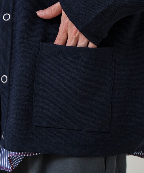 GLOSTER（グロスター）の「【品よく羽織れる】COACH KNITカーデ（カーディガン/ボレロ・メンズ・ベージュ/ブラック/ダークネイビー・S/M/L）」の12枚目の写真