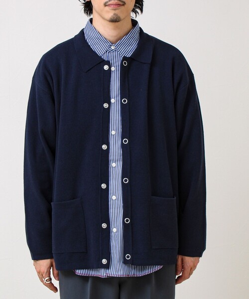 GLOSTER（グロスター）の「【品よく羽織れる】COACH KNITカーデ（カーディガン/ボレロ・メンズ・ベージュ/ブラック/ダークネイビー・S/M/L）」の16枚目の写真