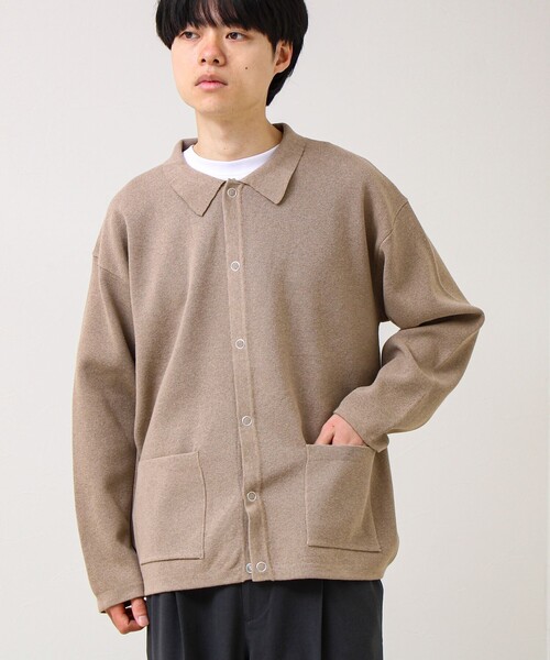 GLOSTER（グロスター）の「【品よく羽織れる】COACH KNITカーデ（カーディガン/ボレロ・メンズ・ベージュ/ブラック/ダークネイビー・S/M/L）」の17枚目の写真