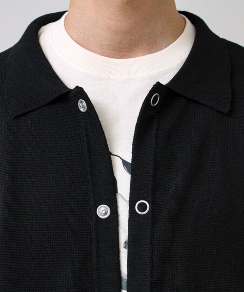 GLOSTER（グロスター）の「【品よく羽織れる】COACH KNITカーデ（カーディガン/ボレロ・メンズ・ダークネイビー/ベージュ/ブラック・L/M/S）」の6枚目の写真