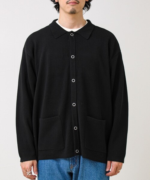 GLOSTER（グロスター）の「【品よく羽織れる】COACH KNITカーデ（カーディガン/ボレロ・メンズ・ダークネイビー/ベージュ/ブラック・L/M/S）」の9枚目の写真