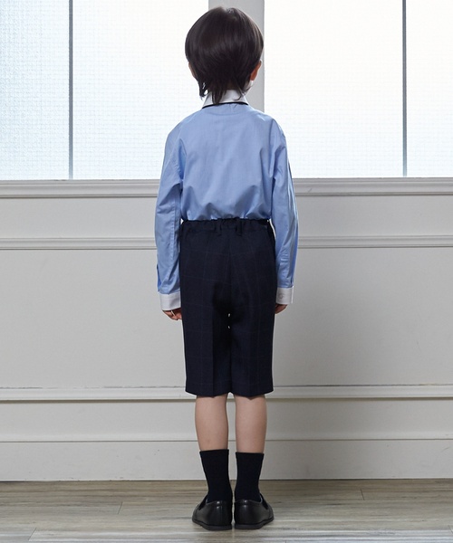 petit main（プティマイン）の「【フォーマル】チェックJK+ハーフパンツセット（スーツセット・キッズ・ネイビー・110cm/130cm/120cm）」の7枚目の写真
